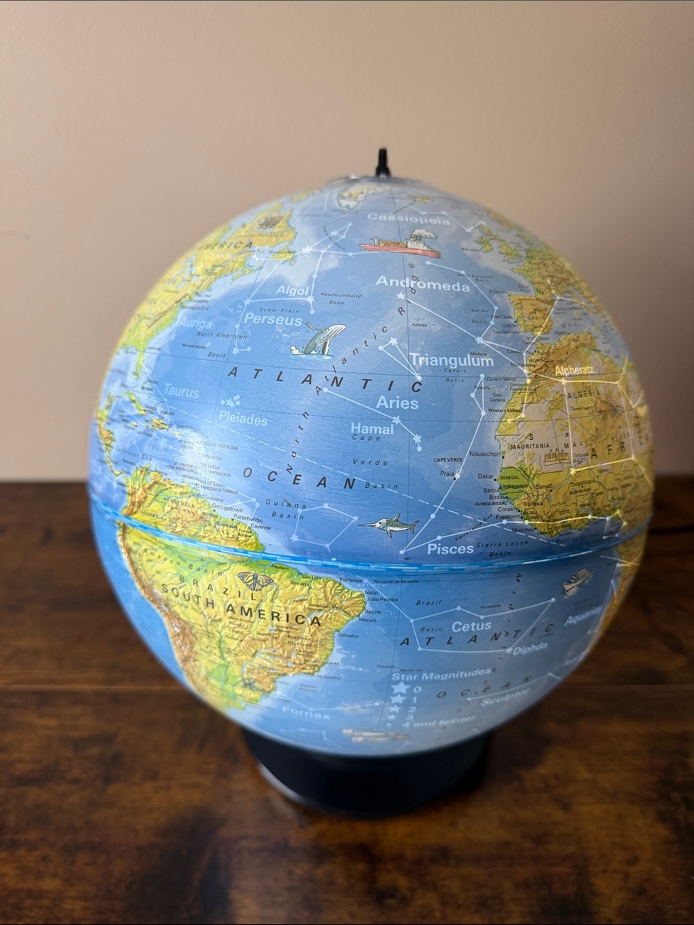 National Geographic Blue and Yellow Educational World Globe